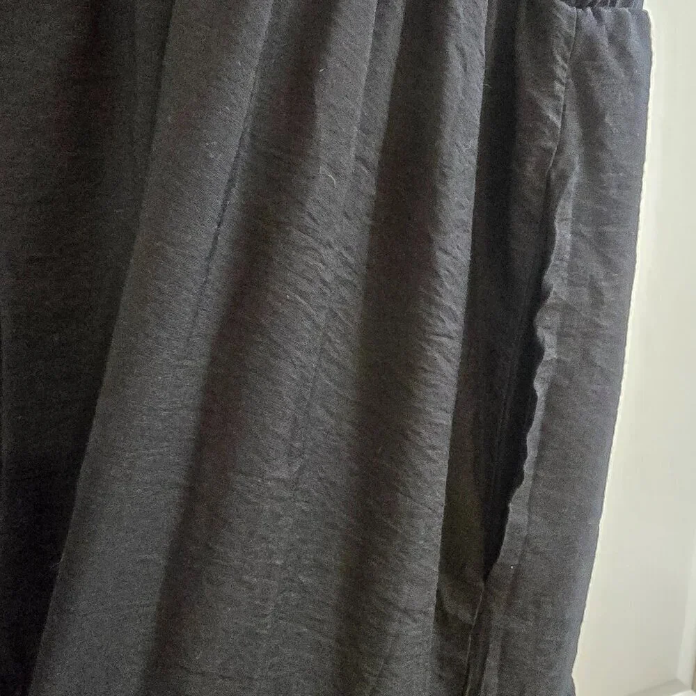 Women's Flutter Short Sleeve Maxi A-Line Dress - Ava & Viv - Black 2X - Picture 10 of 13